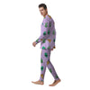 Ufo Pizza Trippy Print Pattern Men's Pajamas-grizzshop