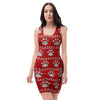 Ugly Christmas Paw Bodycon Dress-grizzshop