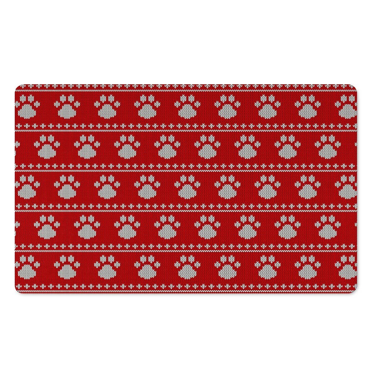 Ugly Christmas Paw Door Mat-grizzshop