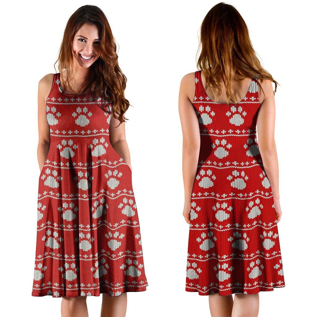 Ugly Christmas Paw Dress-grizzshop