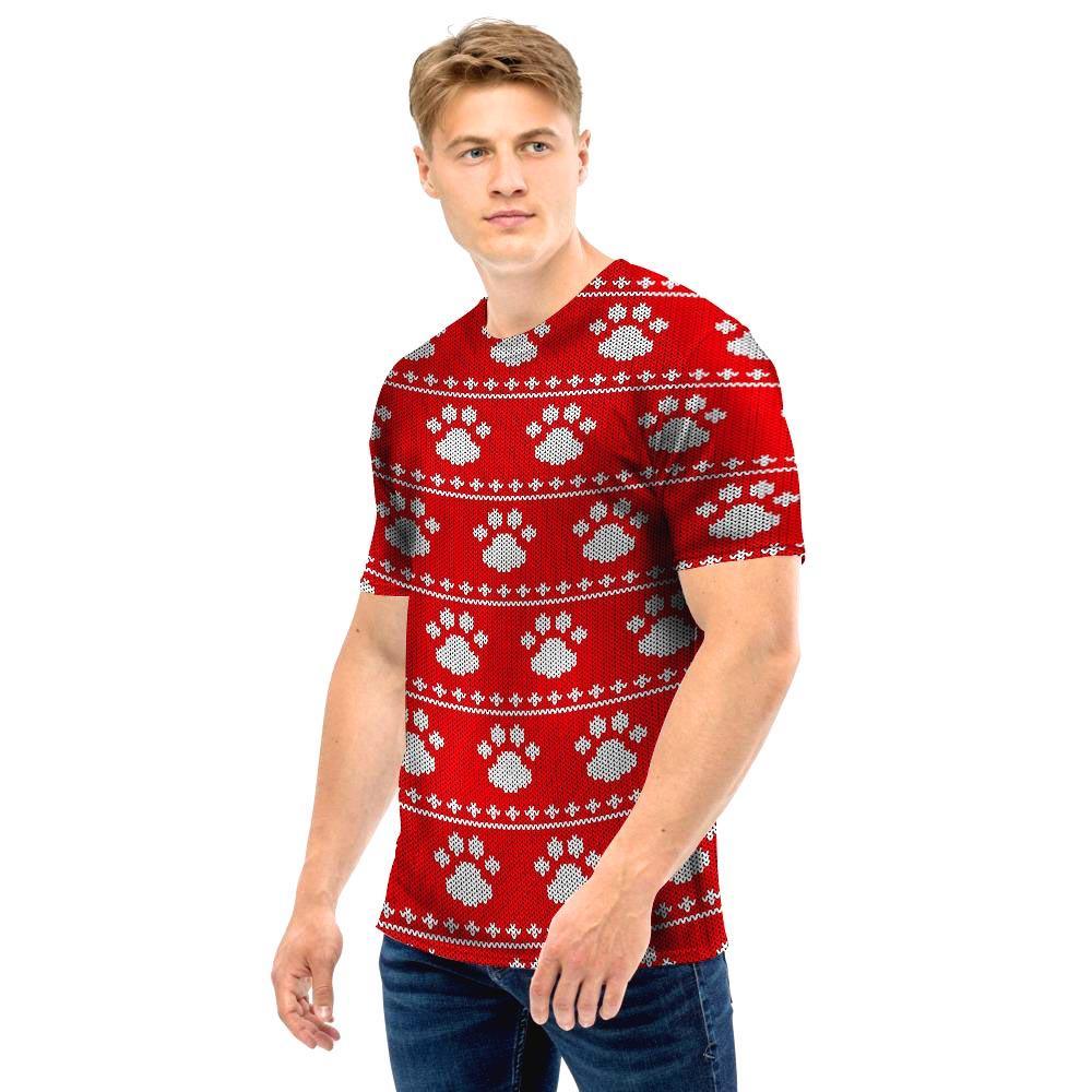 Ugly Christmas Paw Men T Shirt-grizzshop