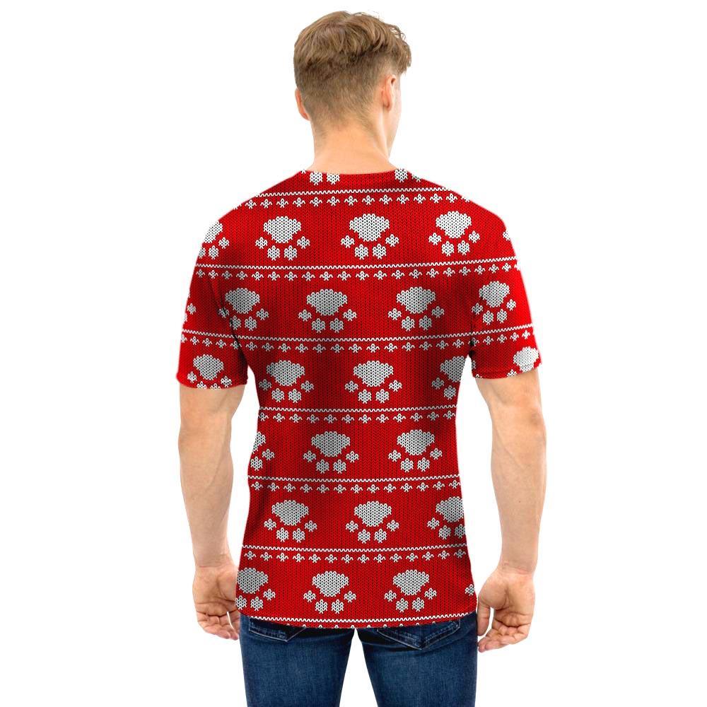 Ugly Christmas Paw Men T Shirt-grizzshop