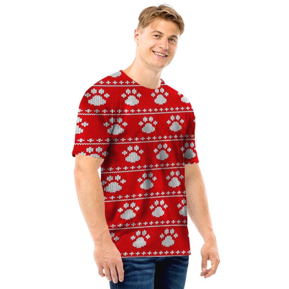 Ugly Christmas Paw Men T Shirt-grizzshop