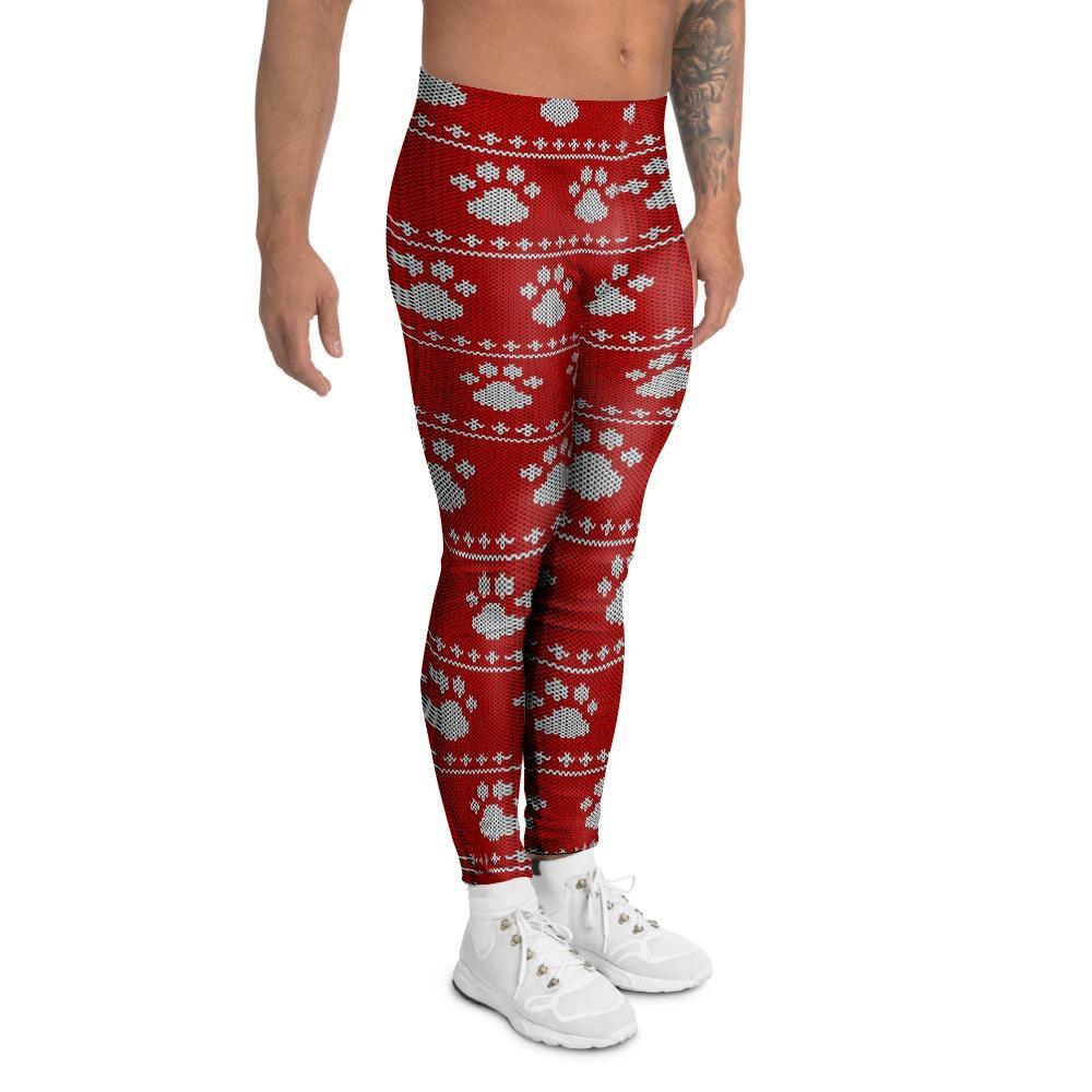 Ugly Christmas Paw Men's Leggings-grizzshop