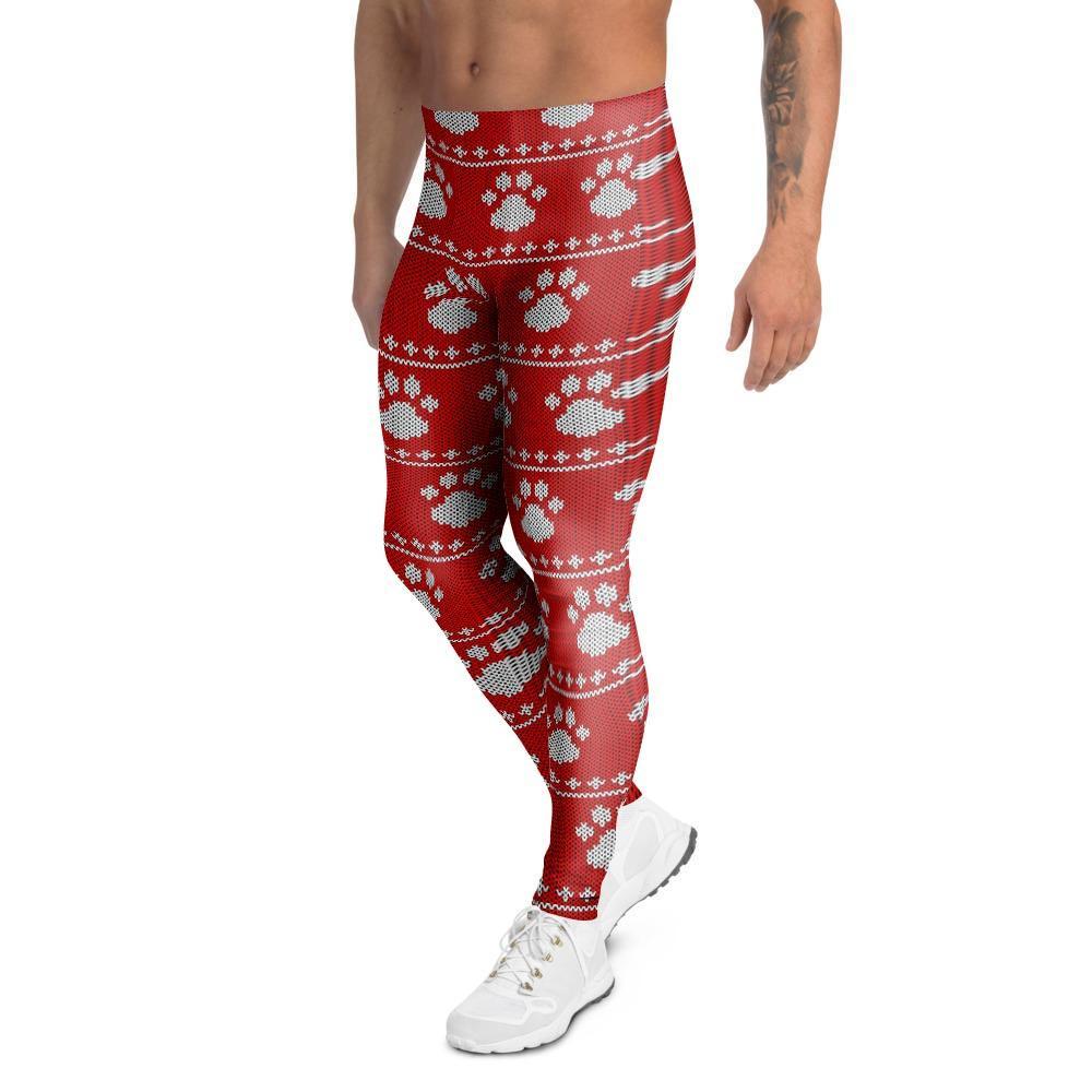 Ugly Christmas Paw Men's Leggings-grizzshop