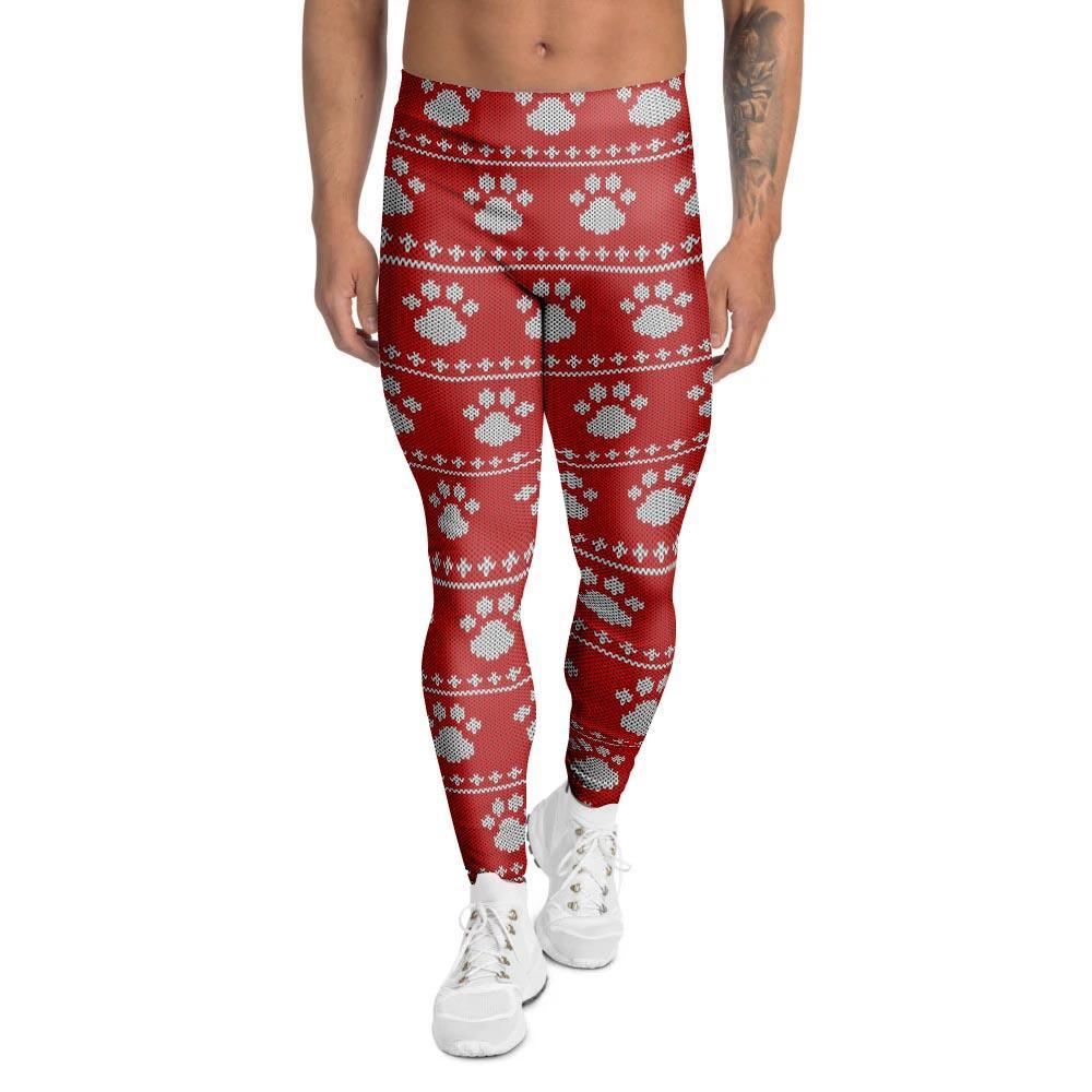 Ugly Christmas Paw Men's Leggings-grizzshop