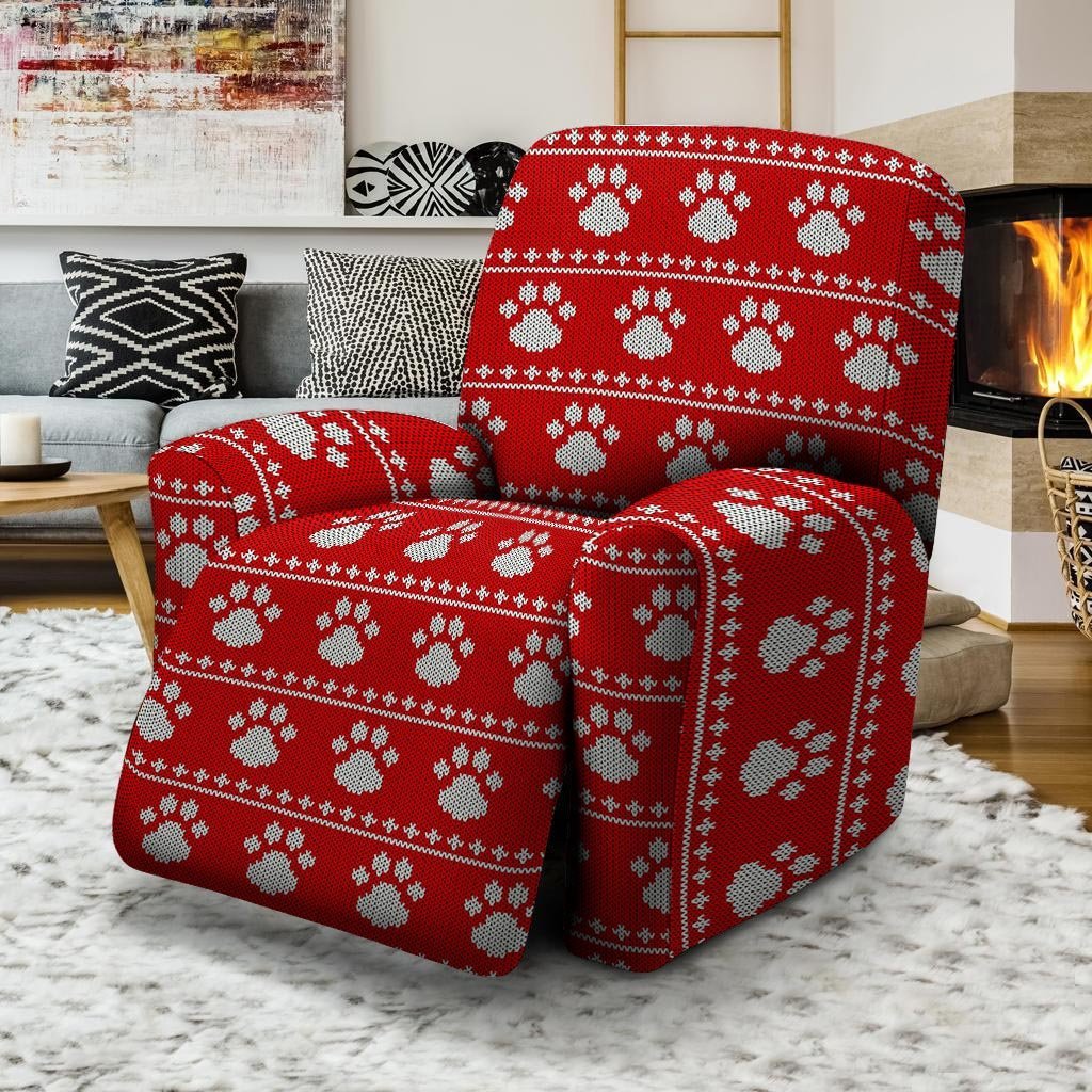 Ugly Christmas Paw Recliner Cover-grizzshop