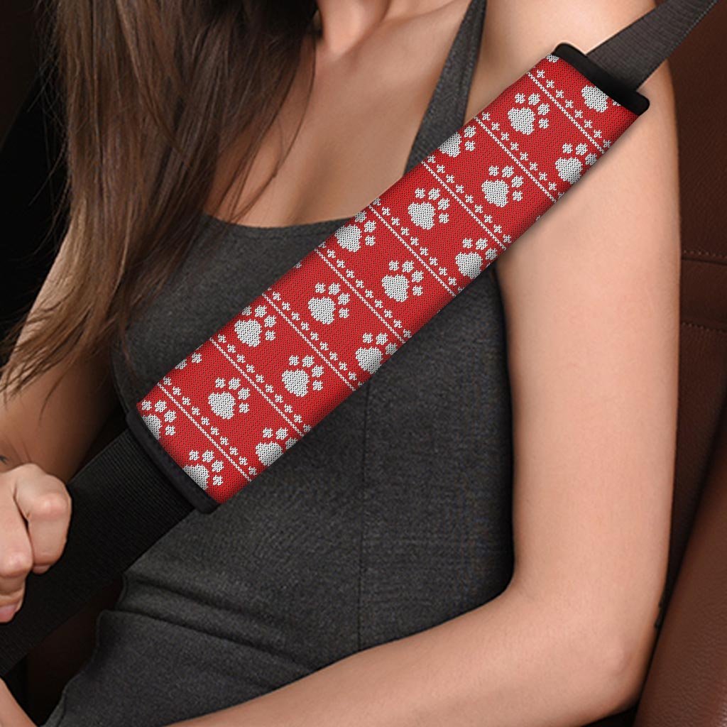 Ugly Christmas Paw Seat Belt Cover-grizzshop
