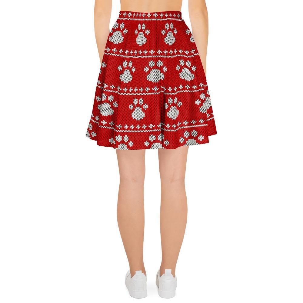 Ugly Christmas Paw Women's Skirt-grizzshop