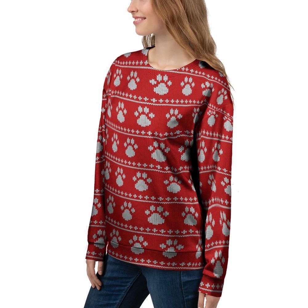 Ugly Christmas Paw Women's Sweatshirt-grizzshop