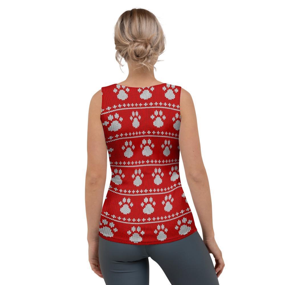 Ugly Christmas Paw Women's Tank Top-grizzshop