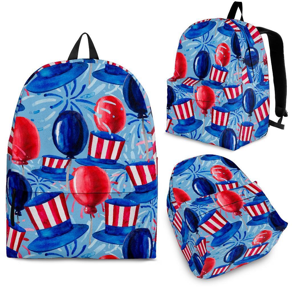 Uncle Sam Balloon Pattern Print Backpack-grizzshop