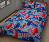 Uncle Sam Balloon Pattern Print Bed Set Quilt-grizzshop