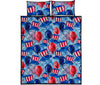 Uncle Sam Balloon Pattern Print Bed Set Quilt-grizzshop