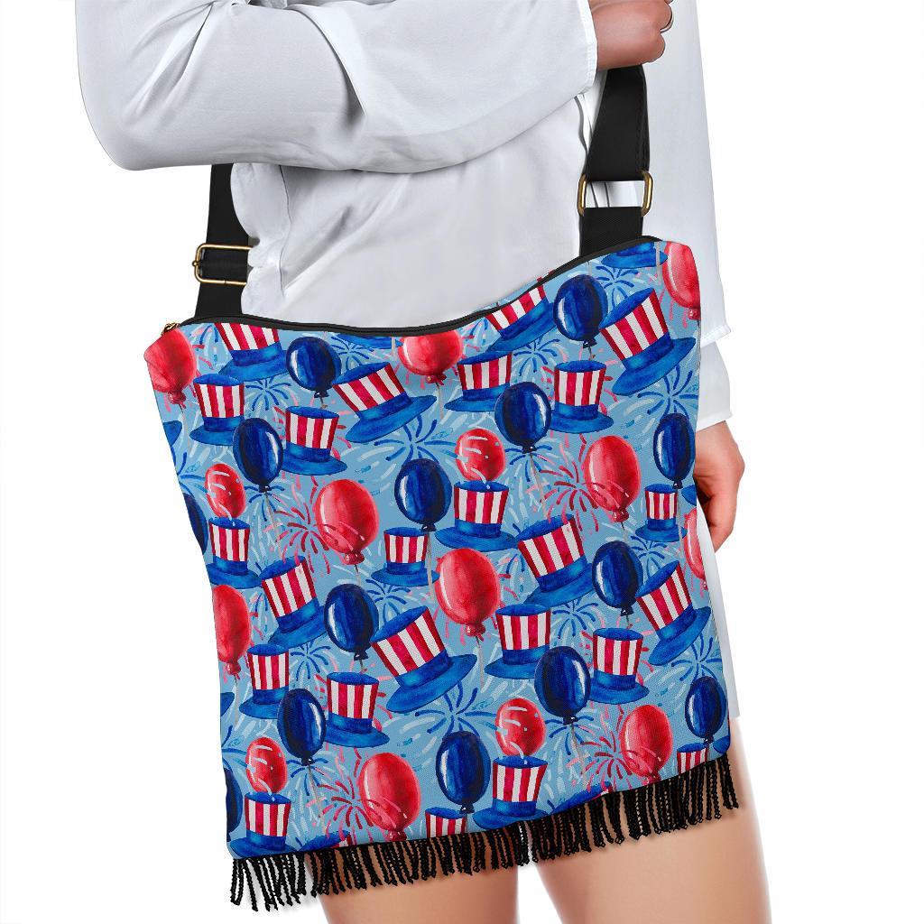 Uncle Sam Balloon Pattern Print Crossbody bags-grizzshop