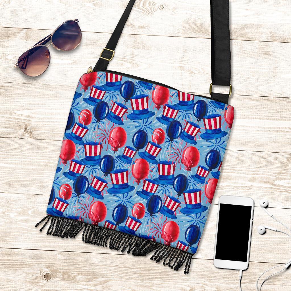 Uncle Sam Balloon Pattern Print Crossbody bags-grizzshop