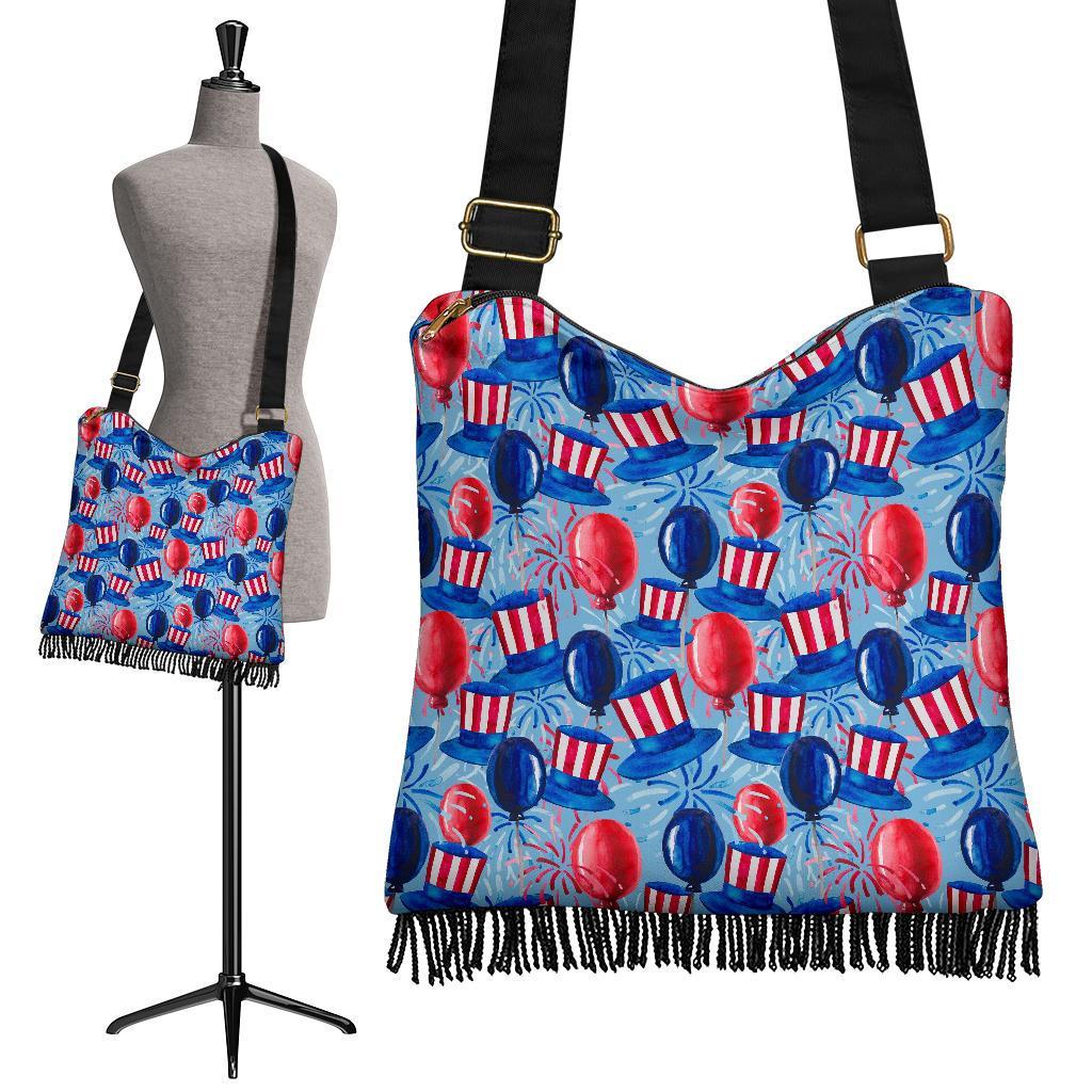 Uncle Sam Balloon Pattern Print Crossbody bags-grizzshop