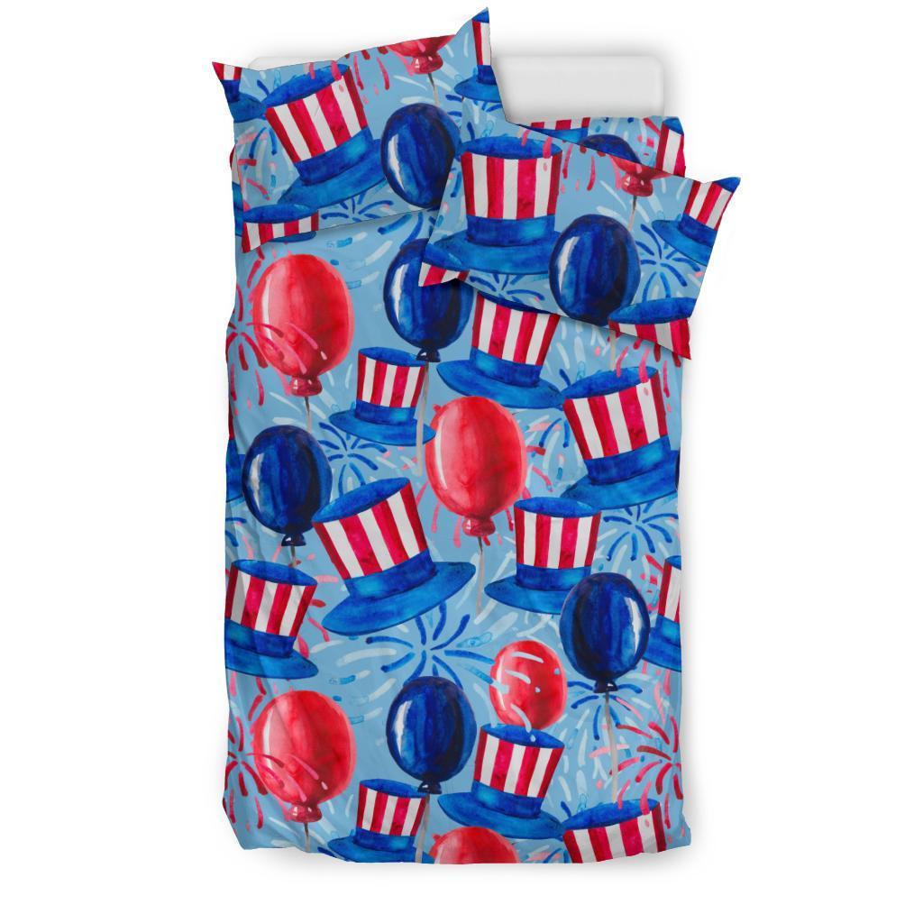 Uncle Sam Balloon Pattern Print Duvet Cover Bedding Set-grizzshop