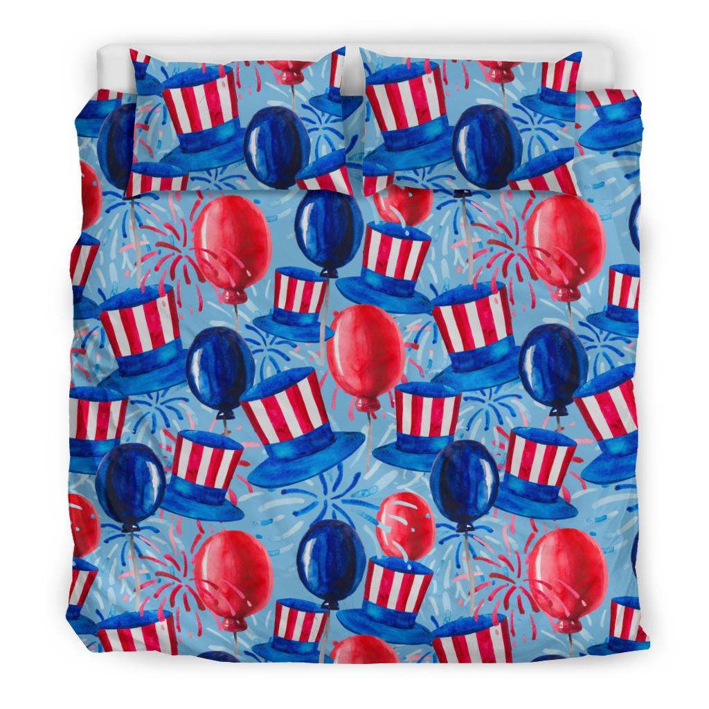 Uncle Sam Balloon Pattern Print Duvet Cover Bedding Set-grizzshop