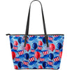 Uncle Sam Balloon Pattern Print Leather Tote Bag-grizzshop