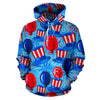 Uncle Sam Balloon Pattern Print Men Women Pullover Hoodie-grizzshop