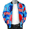 Uncle Sam Balloon Pattern Print Men's Bomber Jacket-grizzshop