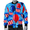 Uncle Sam Balloon Pattern Print Men's Bomber Jacket-grizzshop