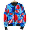 Uncle Sam Balloon Pattern Print Men's Bomber Jacket-grizzshop