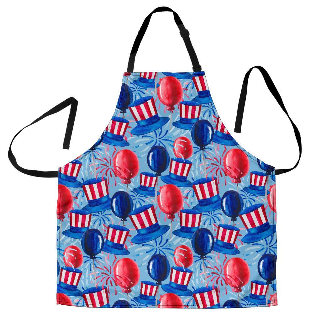 Uncle Sam Balloon Pattern Print Women's Apron-grizzshop