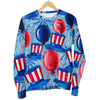 Uncle Sam Balloon Pattern Print Women's Sweatshirt-grizzshop