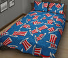 Uncle Sam Pattern Print Bed Set Quilt-grizzshop
