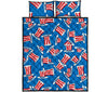 Uncle Sam Pattern Print Bed Set Quilt-grizzshop