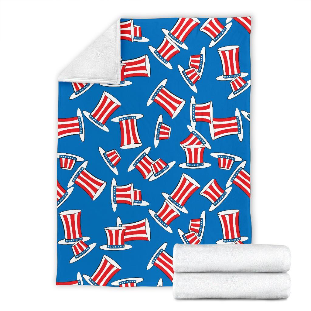 Uncle Sam Pattern Print Blanket-grizzshop