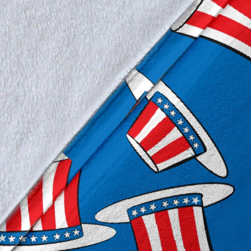 Uncle Sam Pattern Print Blanket-grizzshop