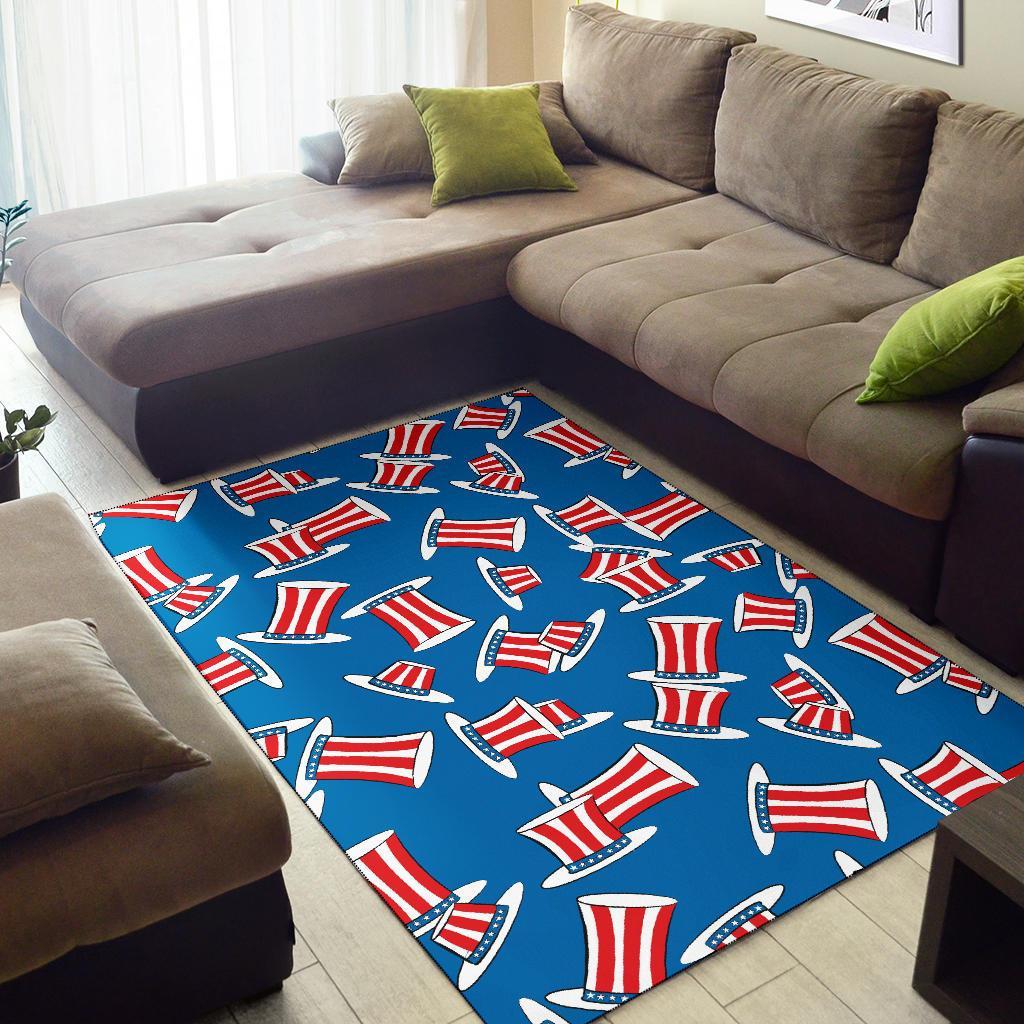 Uncle Sam Pattern Print Floor Mat-grizzshop