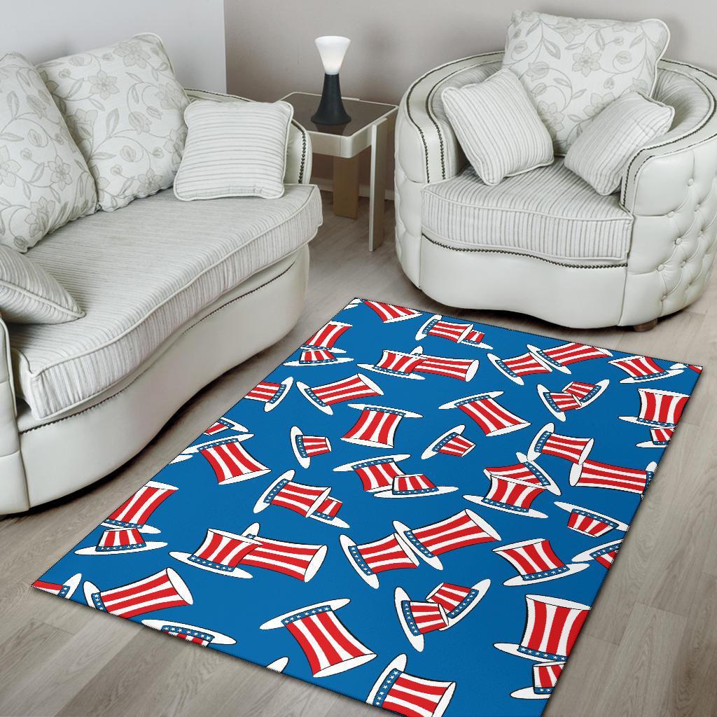 Uncle Sam Pattern Print Floor Mat-grizzshop