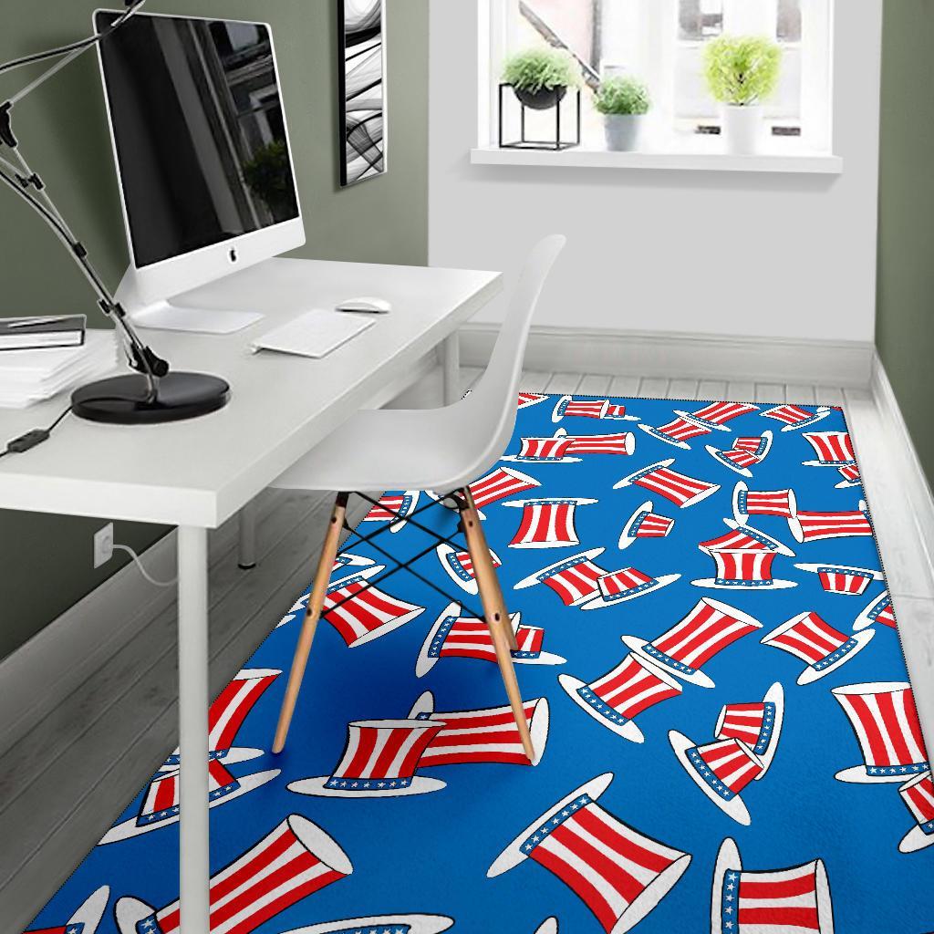 Uncle Sam Pattern Print Floor Mat-grizzshop