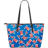 Uncle Sam Pattern Print Leather Tote Bag-grizzshop