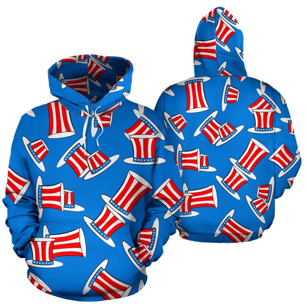 Uncle Sam Pattern Print Men Women Pullover Hoodie-grizzshop