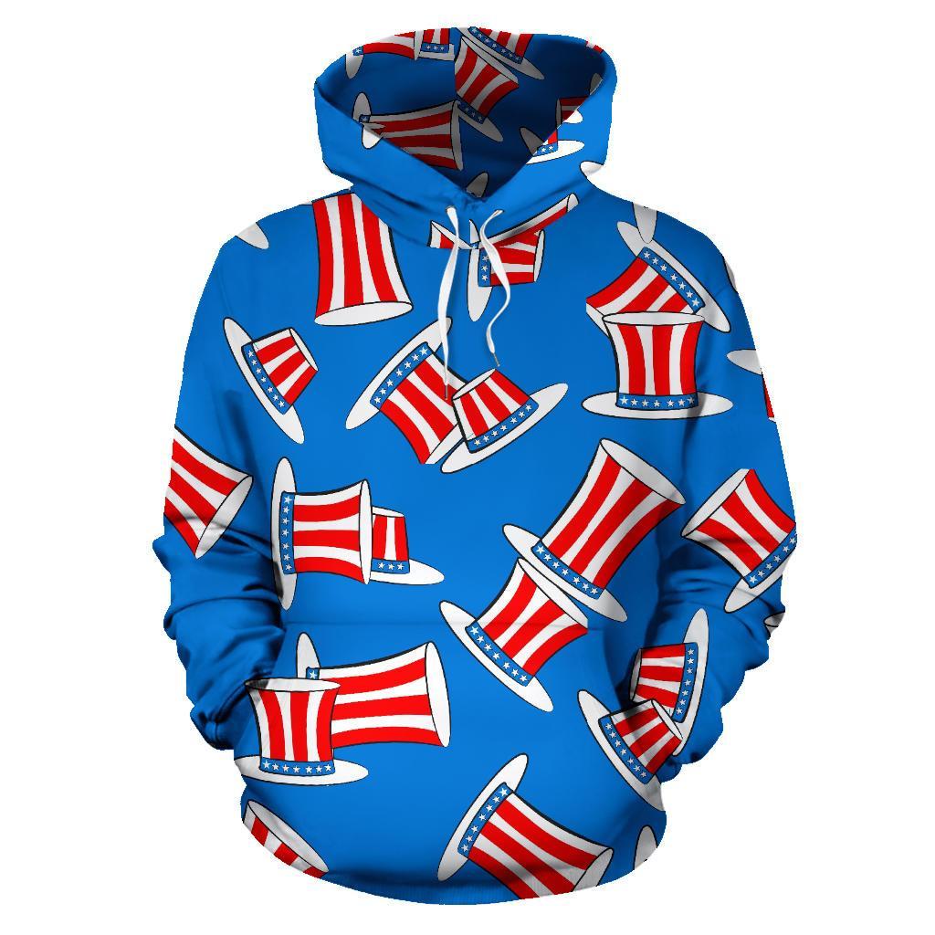 Uncle Sam Pattern Print Men Women Pullover Hoodie-grizzshop