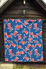 Uncle Sam Pattern Print Quilt-grizzshop