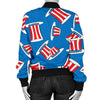 Uncle Sam Pattern Print Women Casual Bomber Jacket-grizzshop