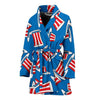 Uncle Sam Pattern Print Women Long Robe-grizzshop