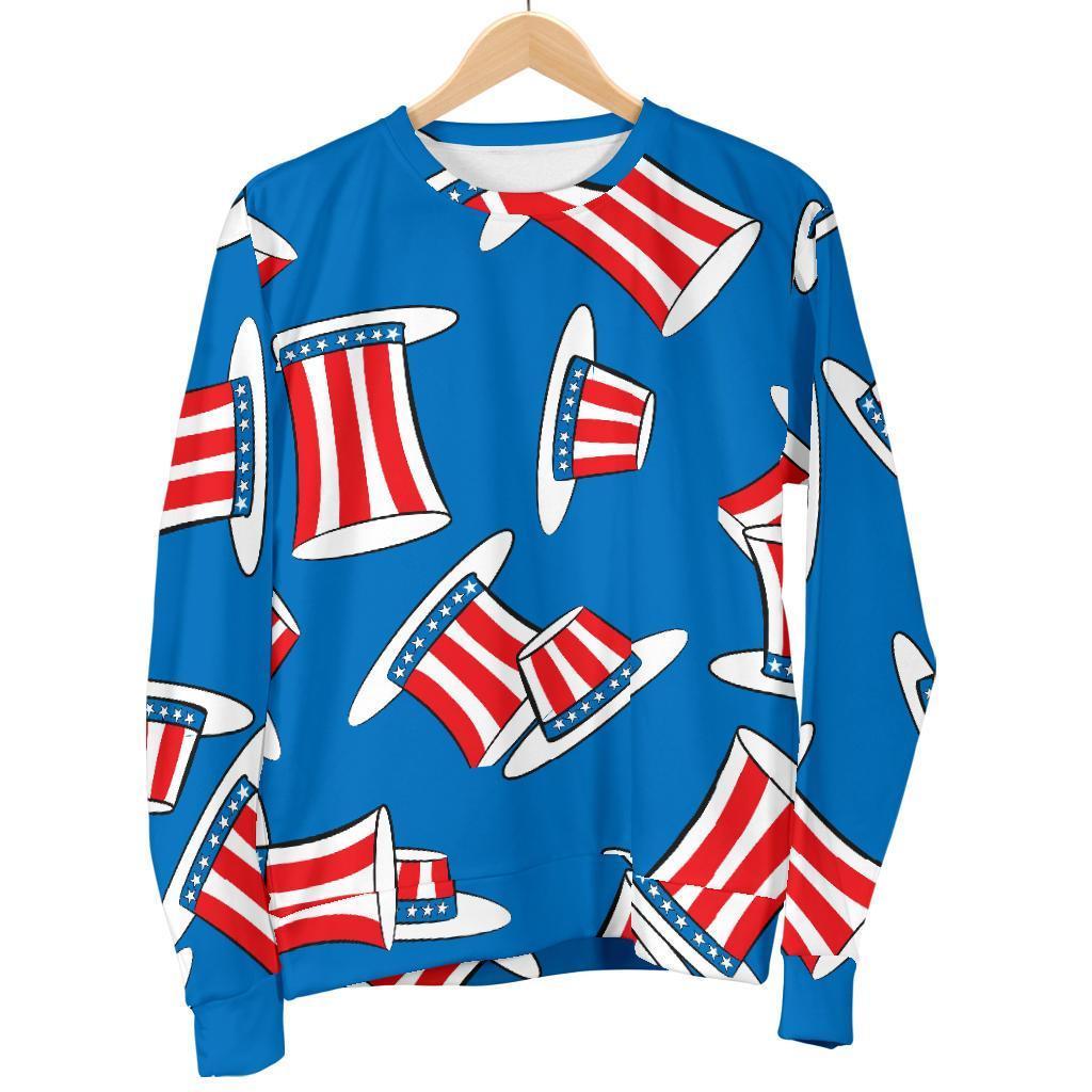 Uncle Sam Pattern Print Women's Sweatshirt-grizzshop