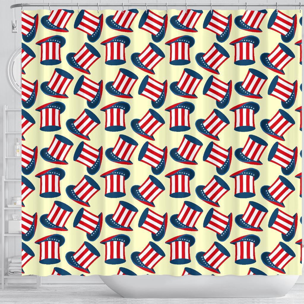 Uncle Sam Print Pattern Bathroom Shower Curtain-grizzshop