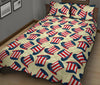Uncle Sam Print Pattern Bed Set Quilt-grizzshop
