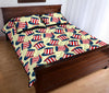 Uncle Sam Print Pattern Bed Set Quilt-grizzshop