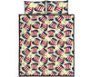 Uncle Sam Print Pattern Bed Set Quilt-grizzshop