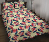 Uncle Sam Print Pattern Bed Set Quilt-grizzshop