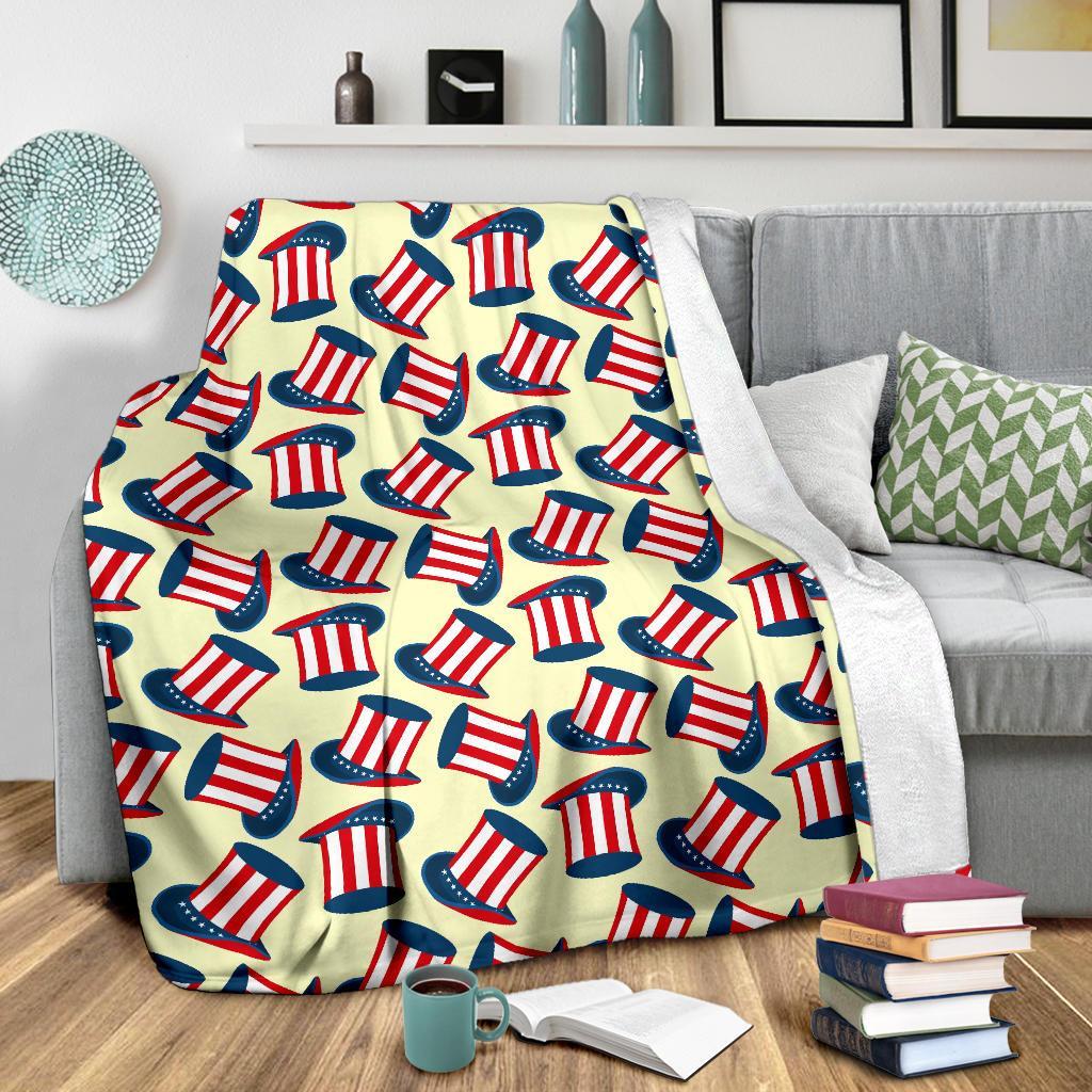 Uncle Sam Print Pattern Blanket-grizzshop